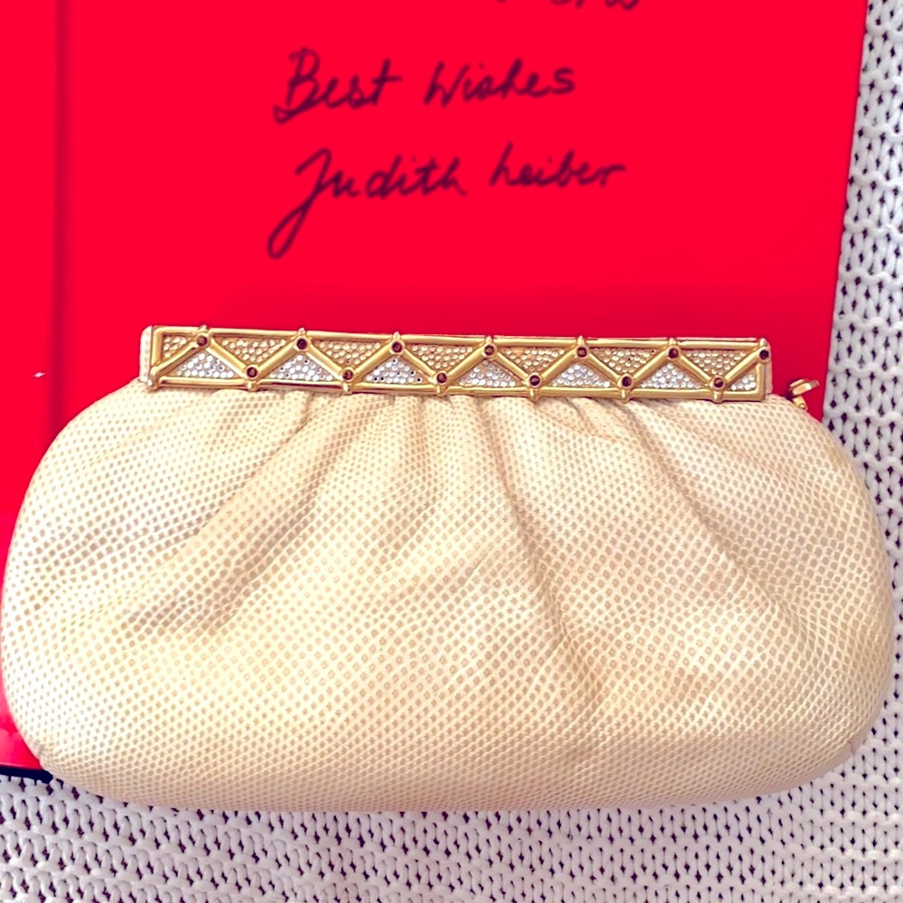 Rare Vintage Judith Leiber Karung Snake Evening Clutch/Bag